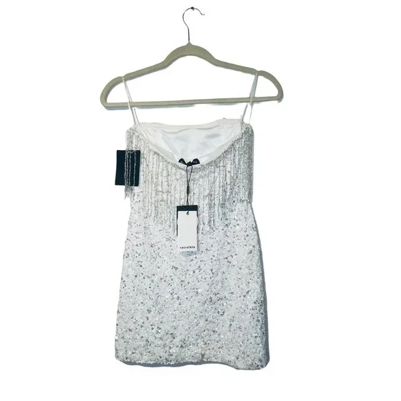 Retrofete Dress Cassandra Strapless Mini in White - Picture 8 of 16